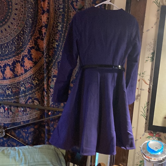 closet London purple wool coat dress size 6 new with tags - Picture 9 of 10
